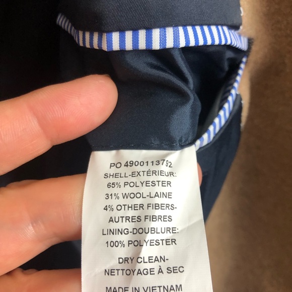 NWT Tommy Hilfiger Mens Dress coat Camel 46 REG Wool Coat - Picture 13 of 14